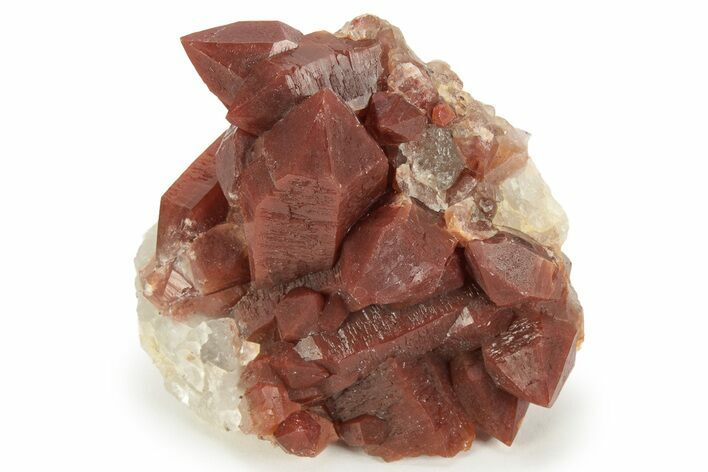 Natural, Red Quartz Crystal Cluster - Morocco #233465